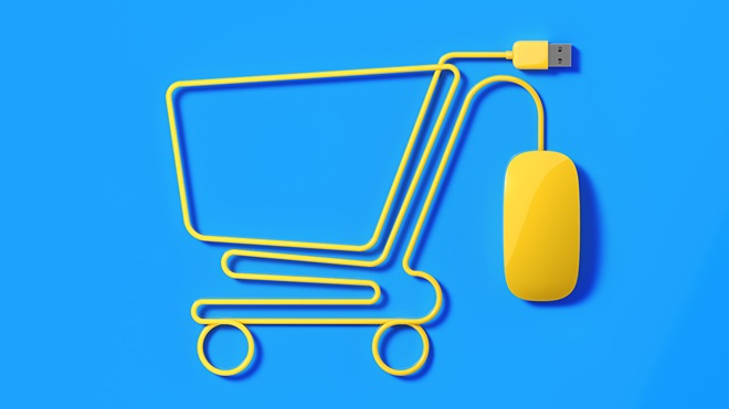 shopping trolley and mouse